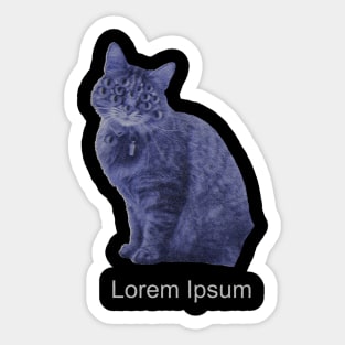 Weirdcore Aesthetic Cat Lorem Ipsum Sticker